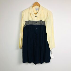 VTG Michael Black Women's Button Front Dress Long Sleeve w/ Hang Tag  22W PETITE